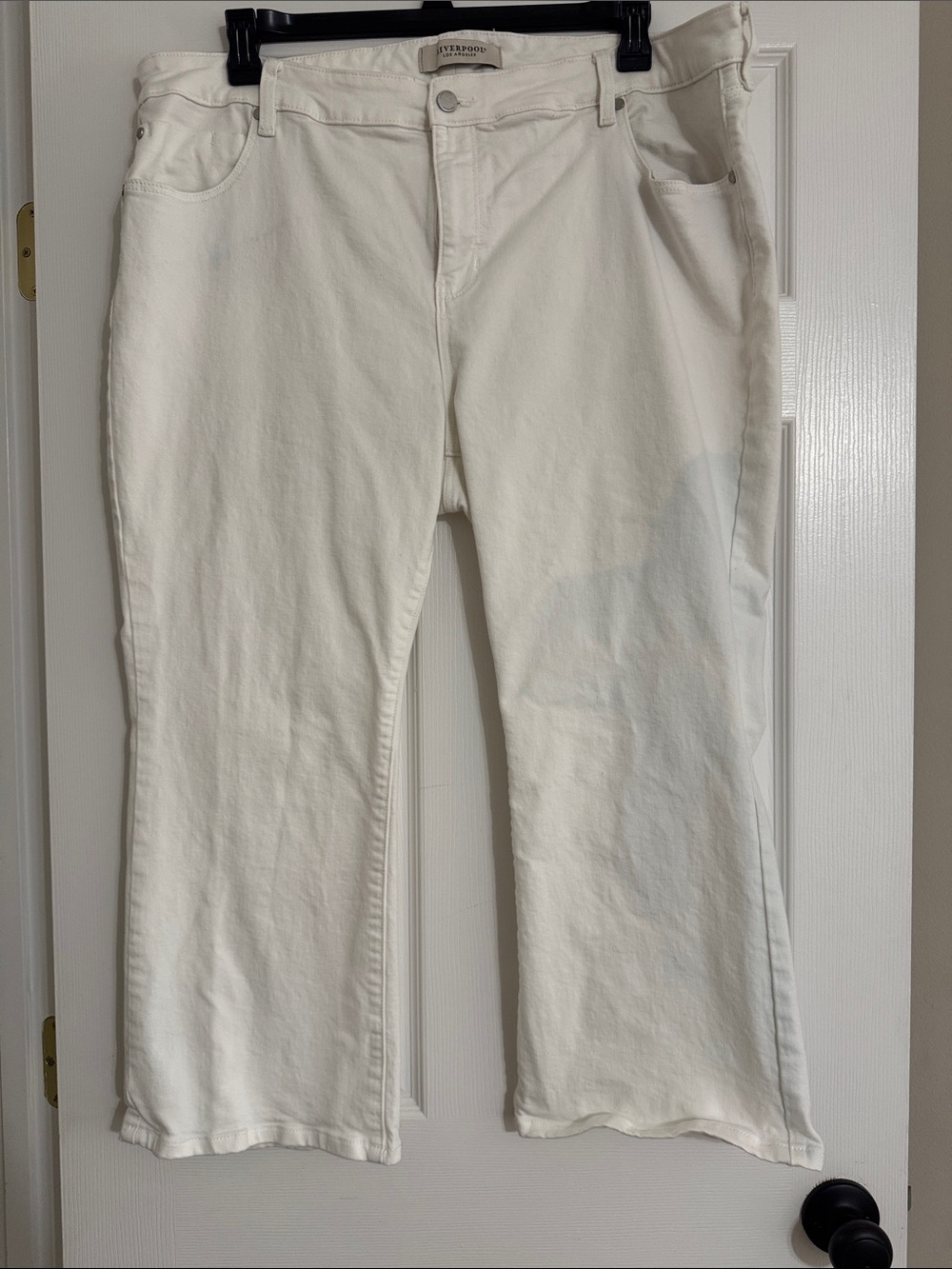 Liverpool White Wide-Leg Jeans